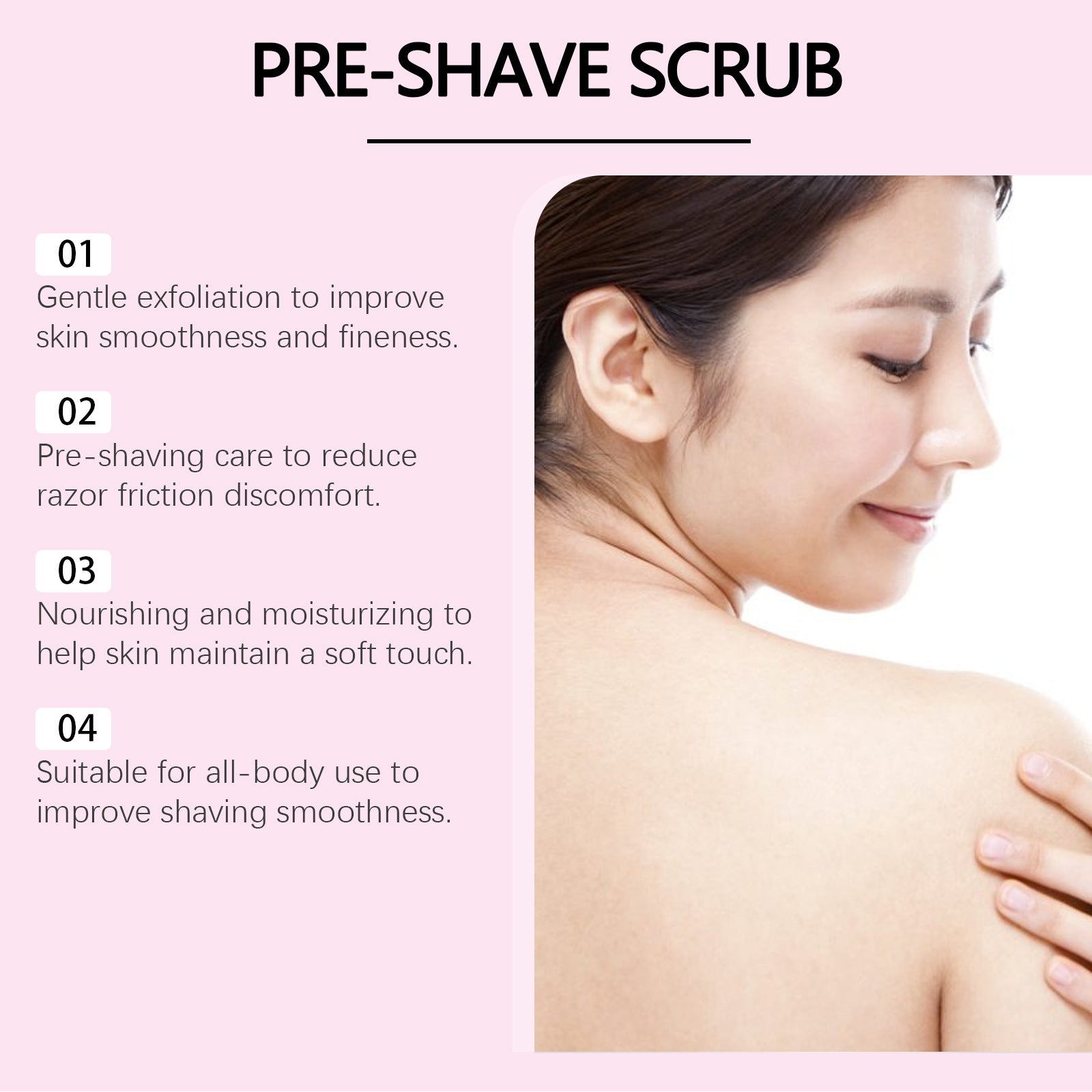 Hair Removal Pre-Shaving Shaving Scrub